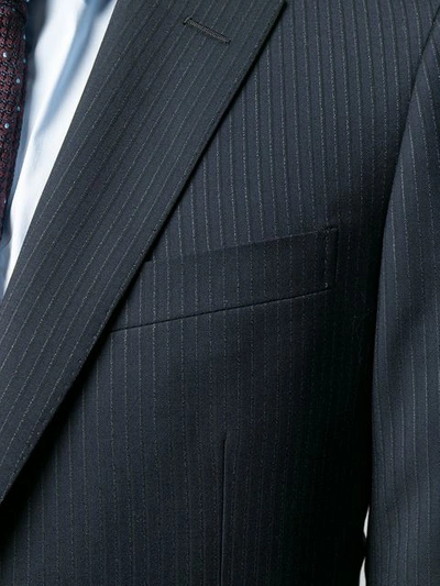 Shop Lanvin Striped Two-piece Suit In 2913 Navy Blue