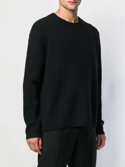 Shop Acne Studios Nicholas Ribbed Sweater In Black