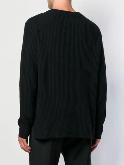 Shop Acne Studios Nicholas Ribbed Sweater In Black