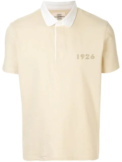 Shop Kent & Curwen 3 Lions Polo Shirt In Neutrals