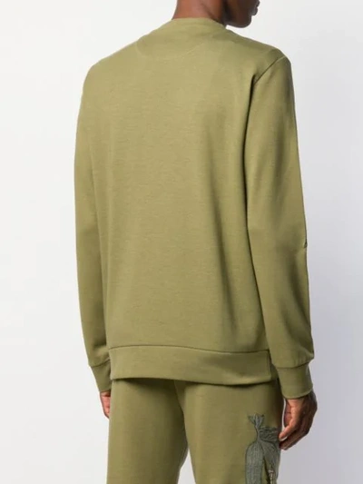 Shop Etro Sweatshirt Mit Bambus-stickerei - Grün In Green