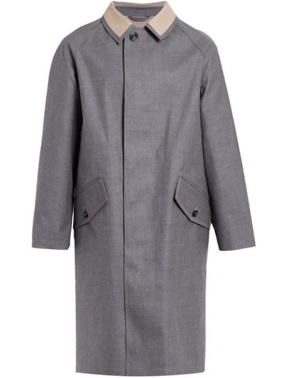 MACKINTOSH GREY BONDED WOOL COAT - 灰色