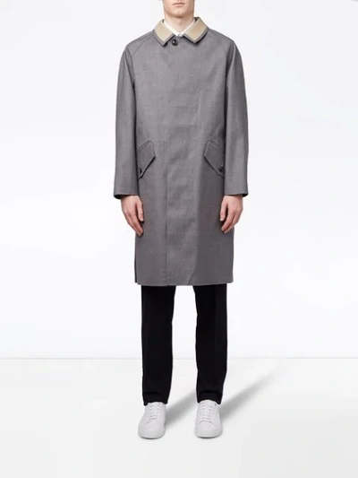 MACKINTOSH GREY BONDED WOOL COAT - 灰色