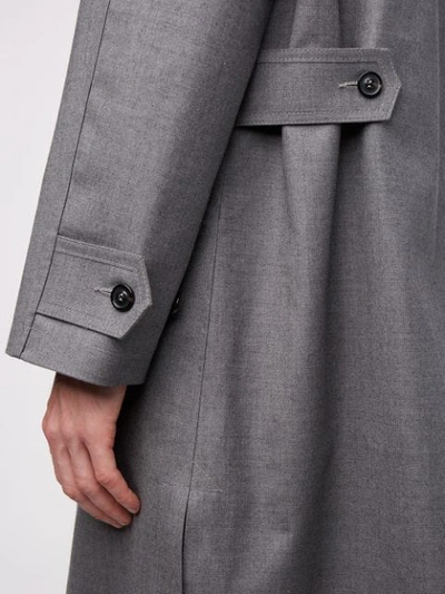 Shop Mackintosh Grey Bonded Wool Coat
