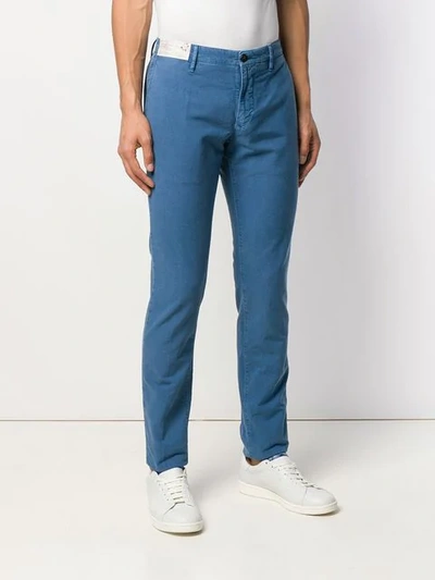 Shop Incotex Slim-fit Tapered Trousers - Blue