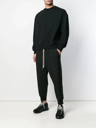 Shop Alchemy Drop Crotch Tapered Trousers In Black