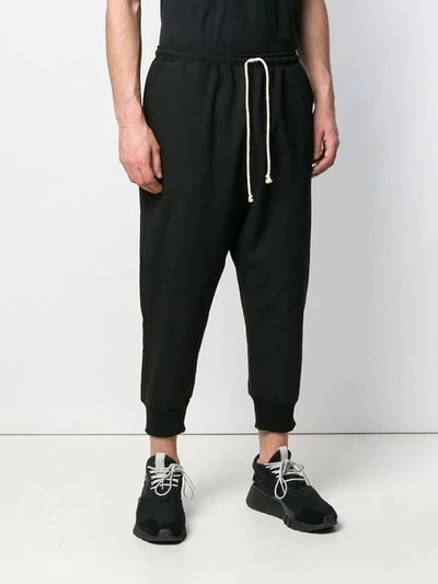 Shop Alchemy Drop Crotch Tapered Trousers In Black