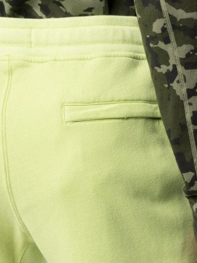Shop Stone Island Panelled Jogging Trousers In Green