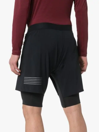 Shop Salomon Fats Wing Double-layer Track Shorts In Black