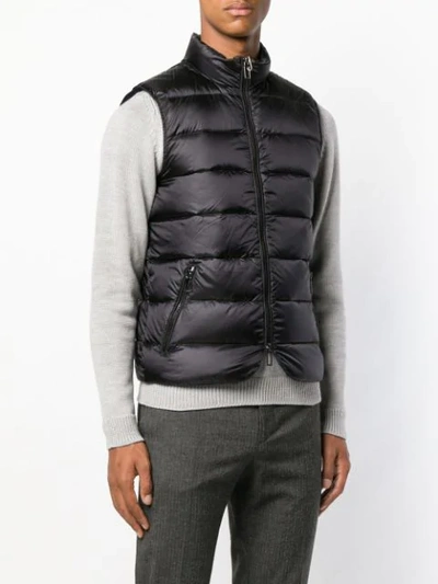 Shop Paoloni Quilted Gilet In Black