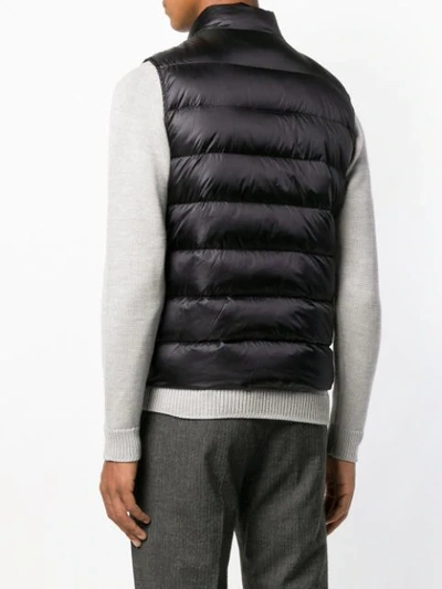 Shop Paoloni Quilted Gilet In Black