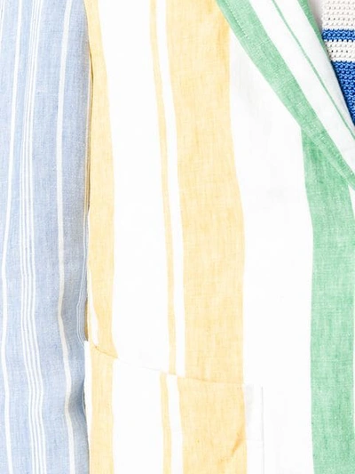 Shop Thom Browne Striped Linen Sack Sport Coat In 991 Multicolor Mix