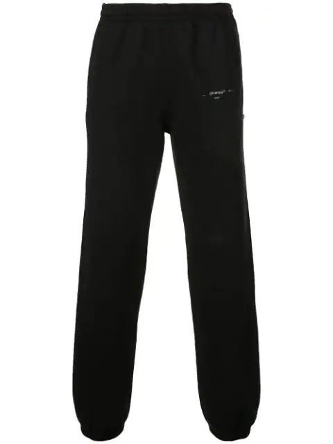 Off-white 3d Line Print Track Trousers In Black | ModeSens