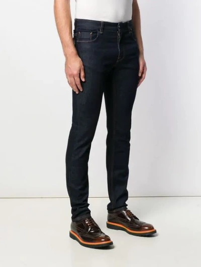 Shop Fendi Ff-pocket Skinny Jeans In Blue