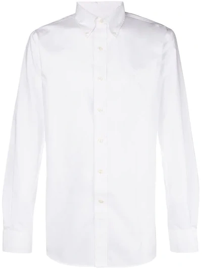 Shop Ralph Lauren Long-sleeve Fitted Shirt In White