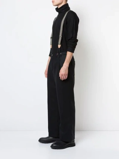 Shop Individual Sentiments Wide Leg Trousers In Black