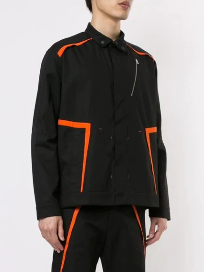 Shop Affix Stripe Detail Shirt Jacket In Black