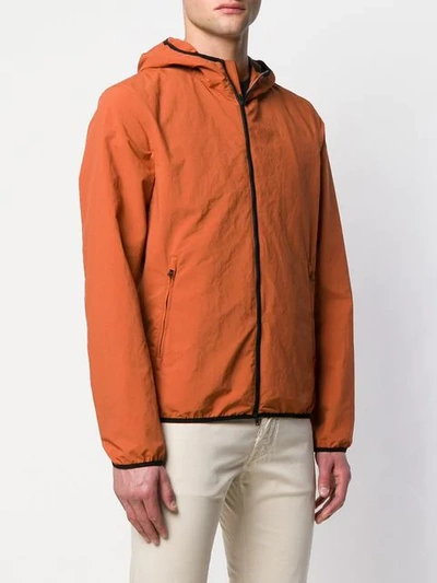 Shop Herno Hooded Lightweight Jacket In Orange