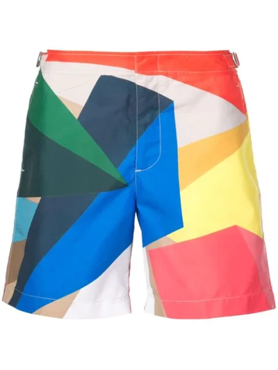 Shop Orlebar Brown Printed Swim Shorts In Multicolour