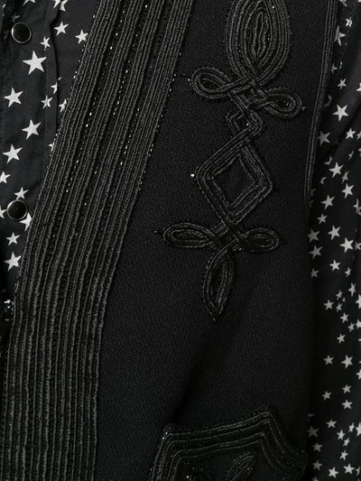 Shop Saint Laurent Embroidered Vest In Black