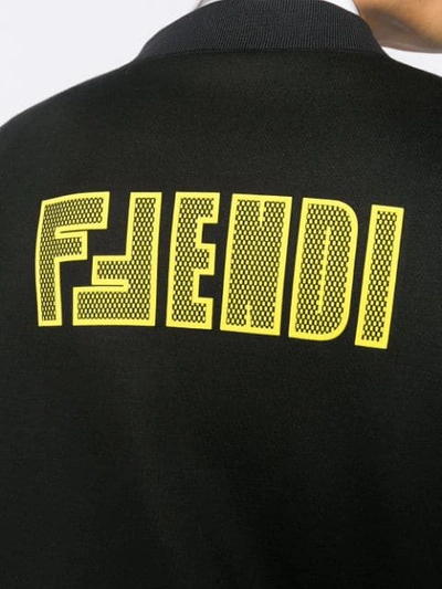 Shop Fendi 'bomberjacke Mit Logo In Black
