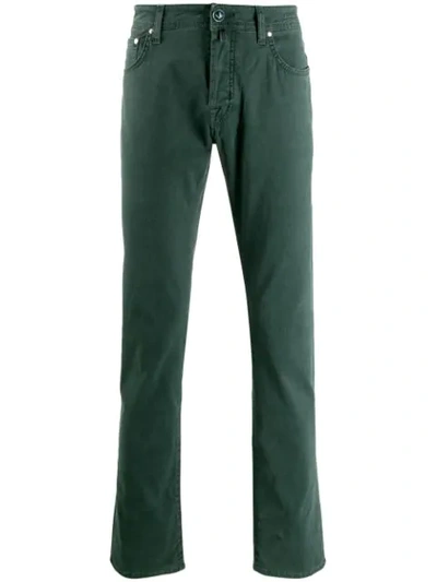 Shop Jacob Cohen Straight Leg Denim Jeans In Green
