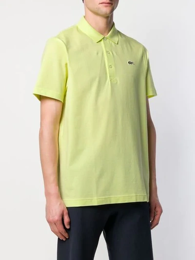 LACOSTE EMBROIDERED LOGO POLO SHIRT - 黄色