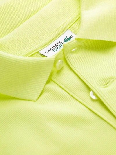 Shop Lacoste Embroidered Logo Polo Shirt In Yellow