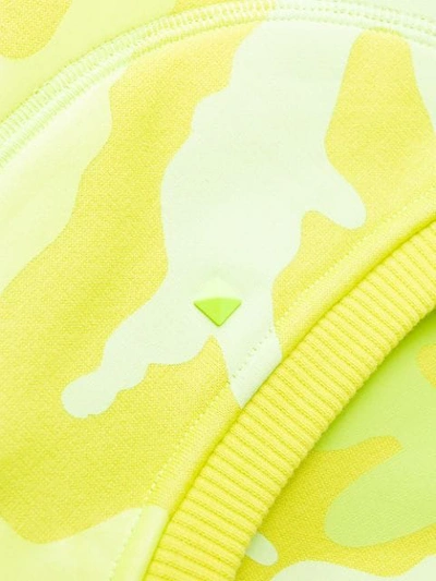Shop Valentino Camouflage Printed Sweatshirt In Yellow