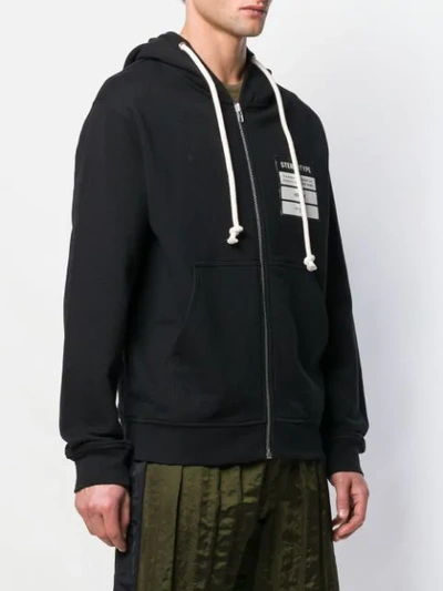 Shop Maison Margiela Stereotype Zipped Hoodie In Black