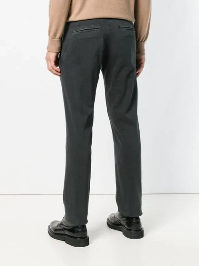 Shop Jacob Cohen Academy Straight Leg Stretch Trousers In Black