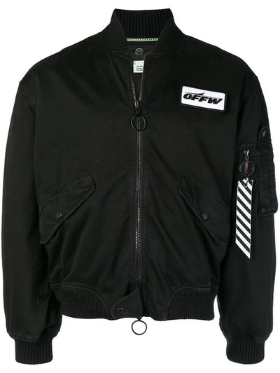 Shop Off-white Bomber Jacket In Black