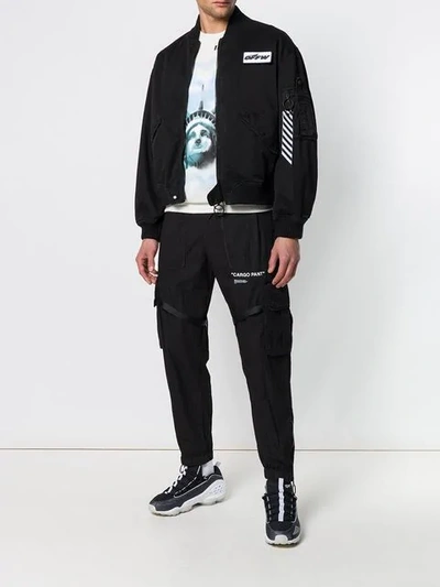 Shop Off-white Bomber Jacket In Black