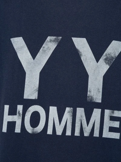 Pre-owned Yohji Yamamoto Yy Home Print T-shirt In Blue