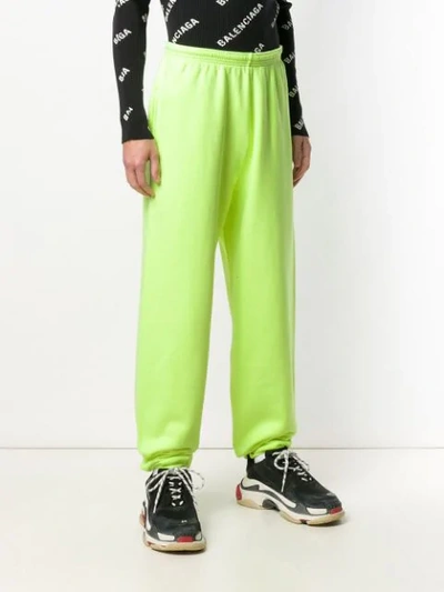 Shop Balenciaga Straight-leg Track Pants In Yellow