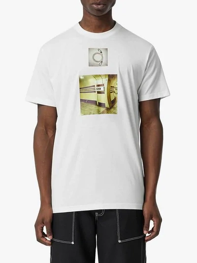 BURBERRY MONTAGE PRINT T-SHIRT - 白色