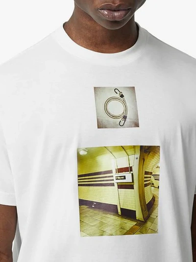 Shop Burberry Montage Print T-shirt In White