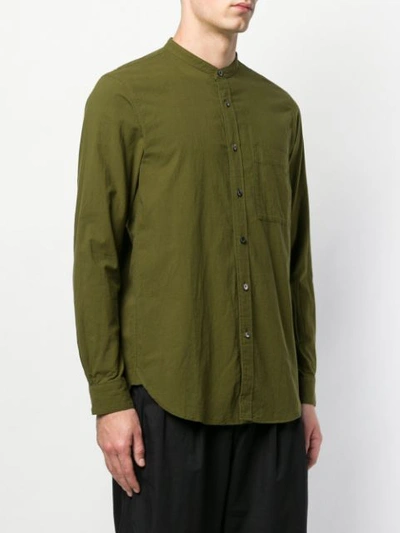 Shop Attachment Mandarin Collar Shirt - Green
