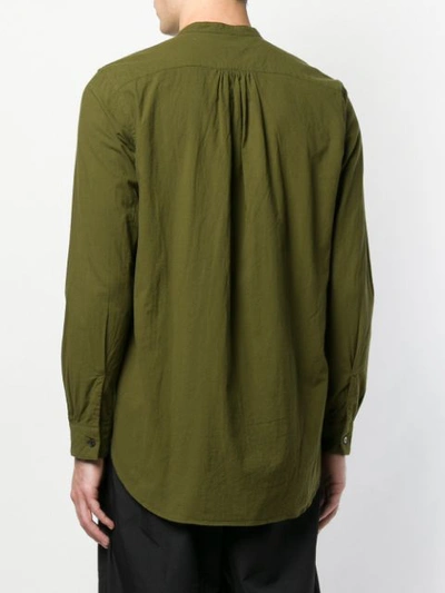 Shop Attachment Mandarin Collar Shirt - Green