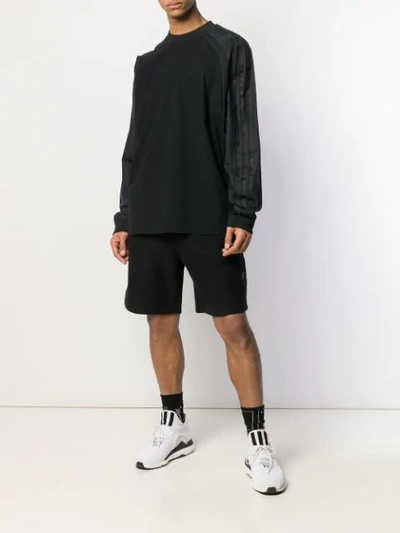 Shop Y-3 Appliqué Side Stripes Sweatshirt In Black