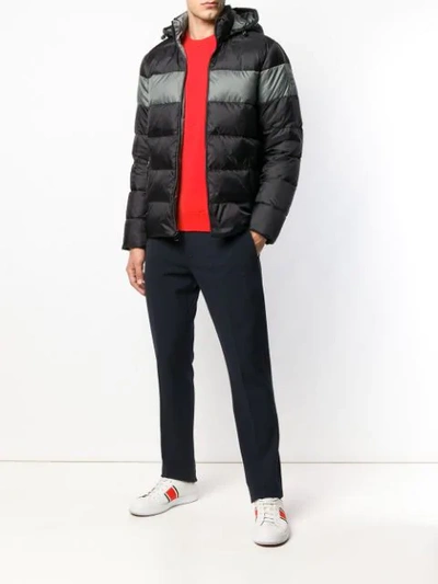 Shop Michael Kors Hooded Padded Jacket In Black