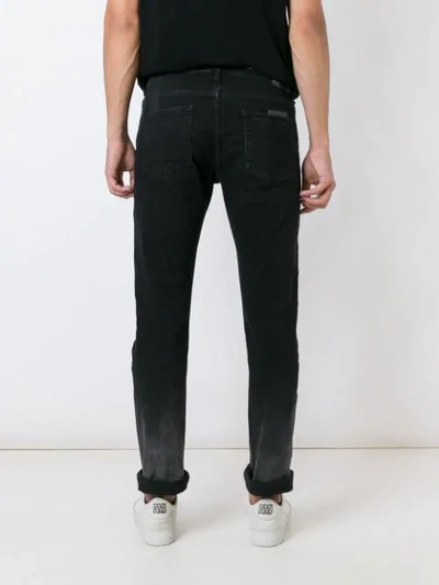 Shop Marcelo Burlon County Of Milan Slim Fit Jeans In Black