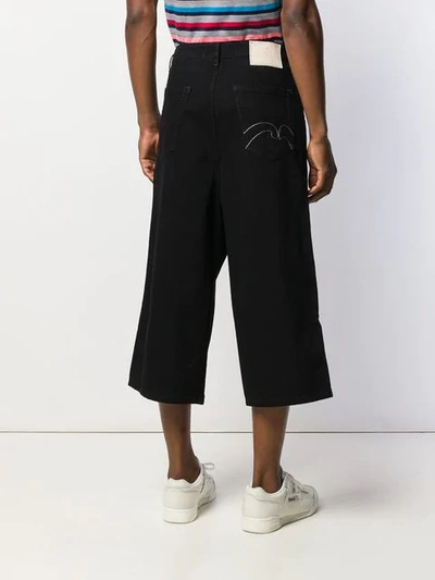 Shop Société Anonyme Cropped Wide-leg Jeans In Black