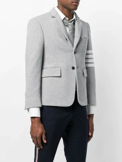 Shop Thom Browne 4-bar Jersey Sport Coat In Grey