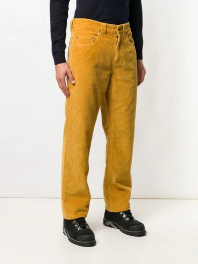 Shop Napa By Martine Rose Corduroy Trousers In Yellow