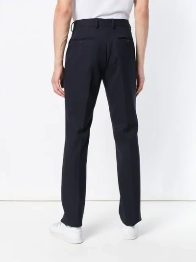 Shop Fendi Straight Trousers In Blue