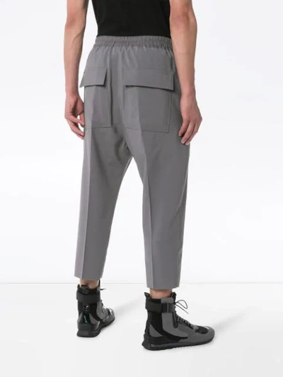RICK OWENS ASTAIRES DROP CROTCH TROUSERS - 灰色