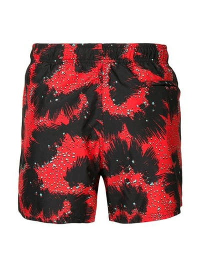 Shop Givenchy Abstract Pattern Swim Shorts In Black