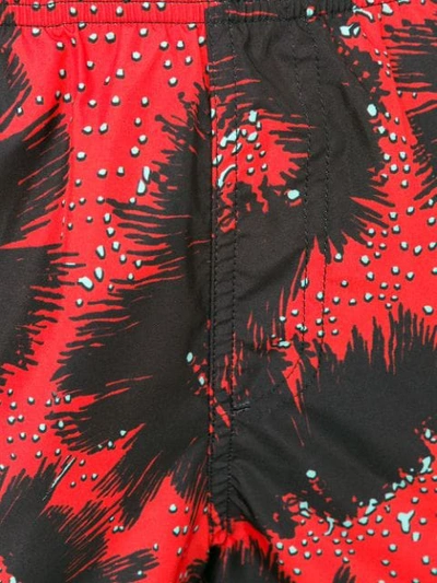 Shop Givenchy Abstract Pattern Swim Shorts In Black