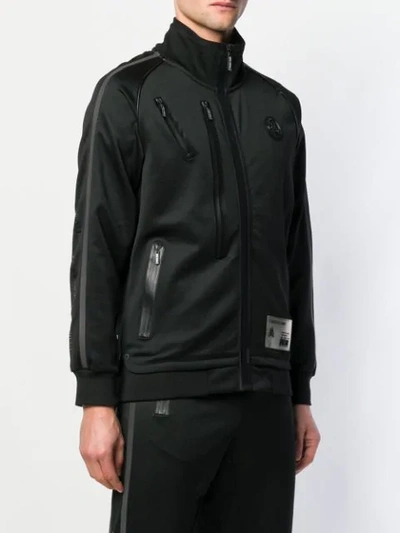 Shop Philipp Plein Zip Detailed Sports Jacket In Black